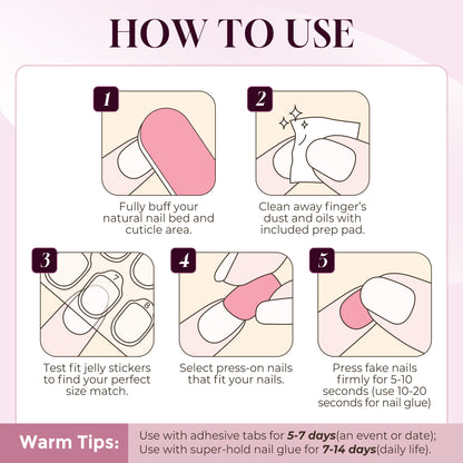 Almond Soft Gel Press Ons Short Kit with Nail