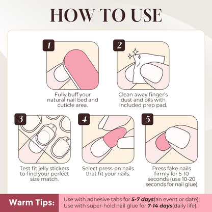 Red Press On Nails Almond