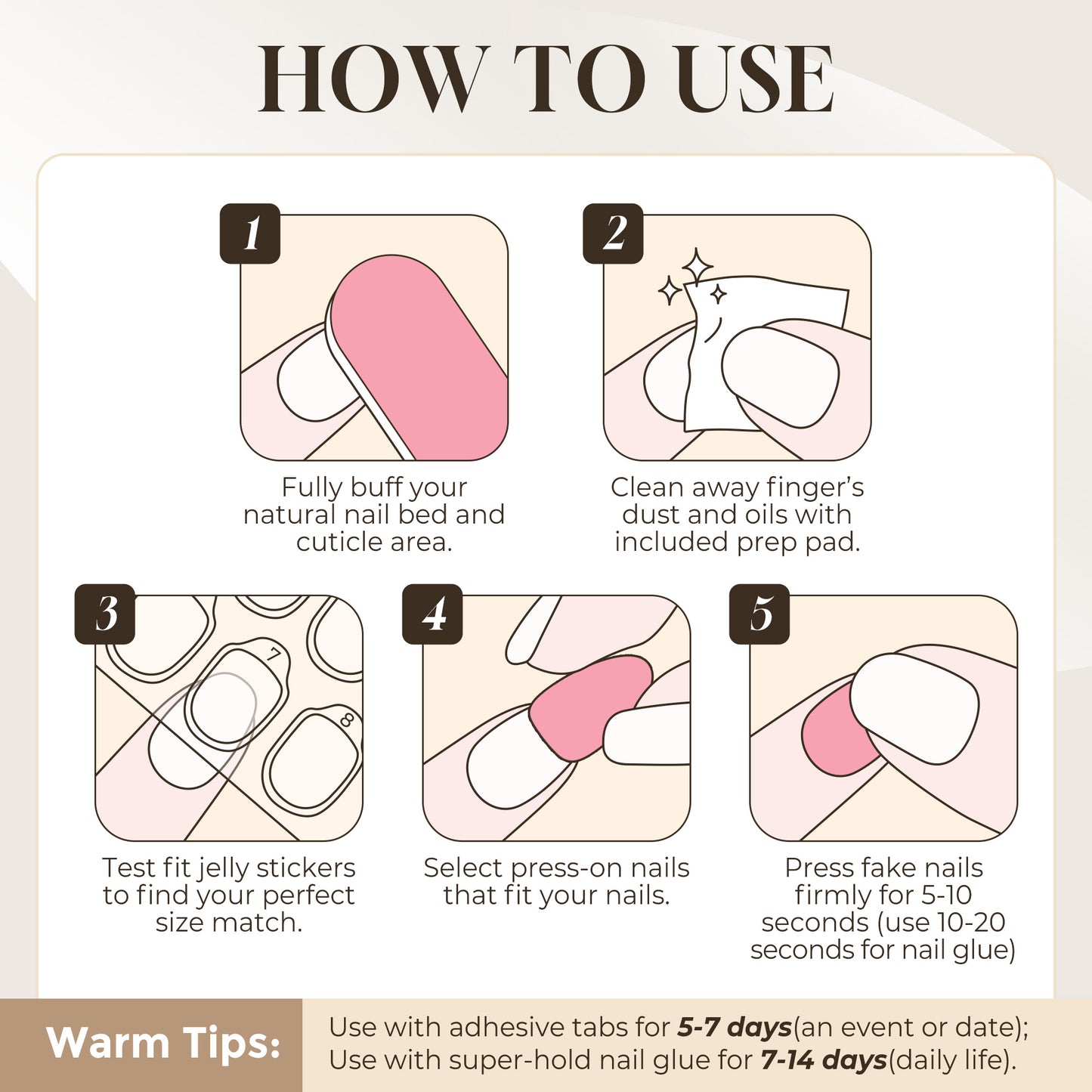 Press-on Nails — Short Almond Shape