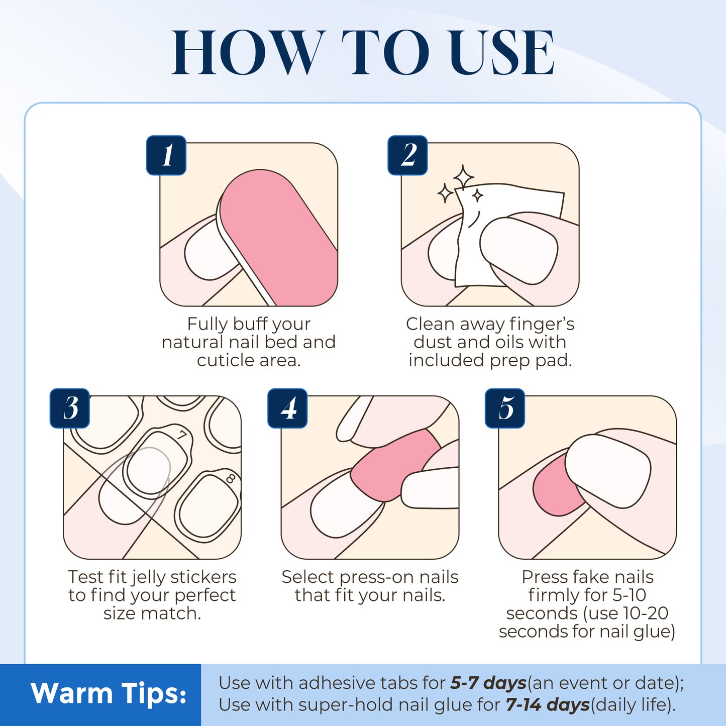 White Almond-Shaped Press-On Nails