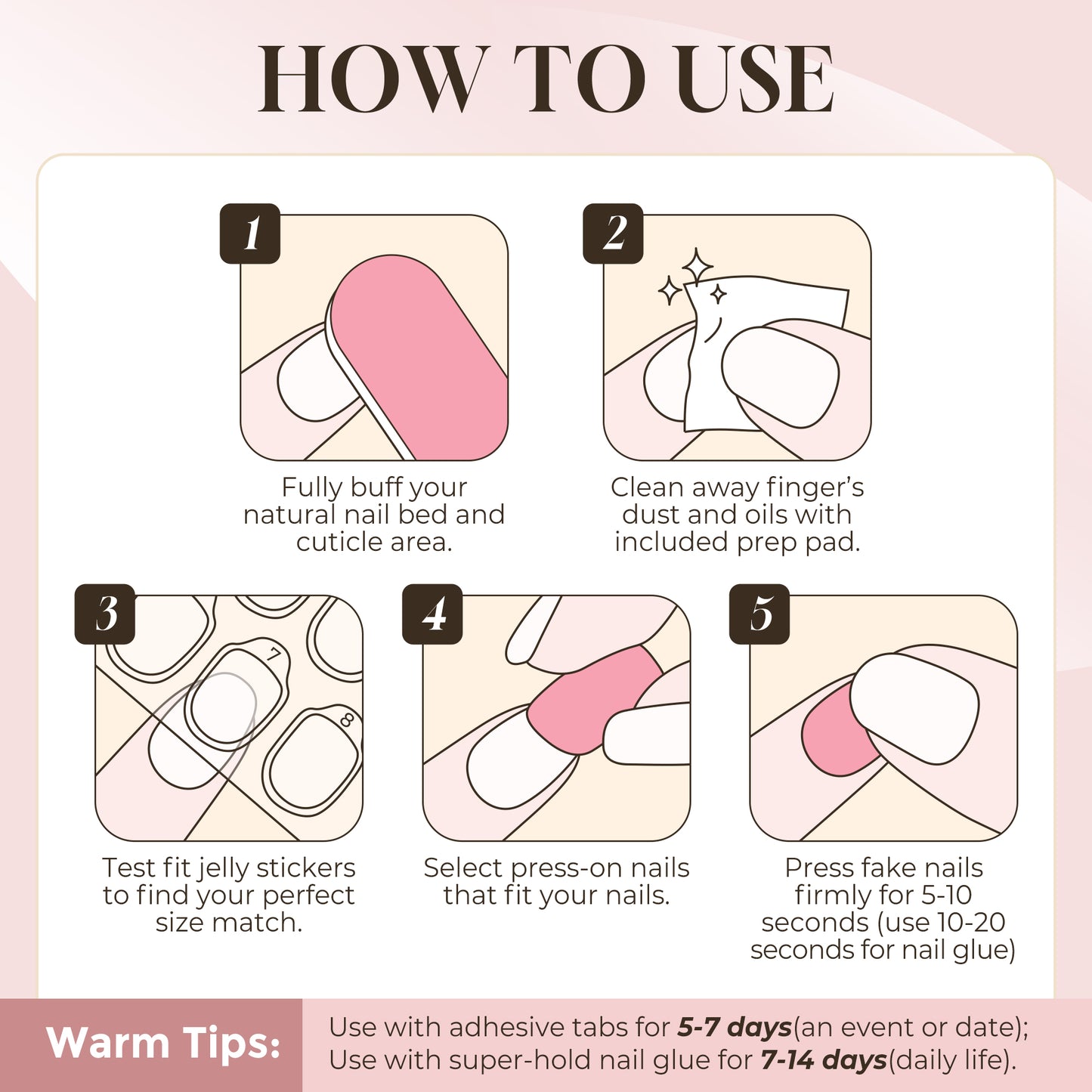 French Nail Tips (Almond Shape)