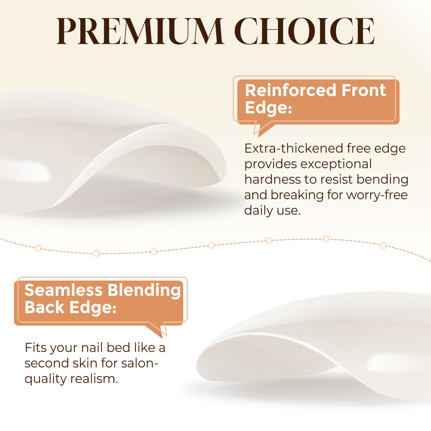 Short, Press-On Chrome White Nails