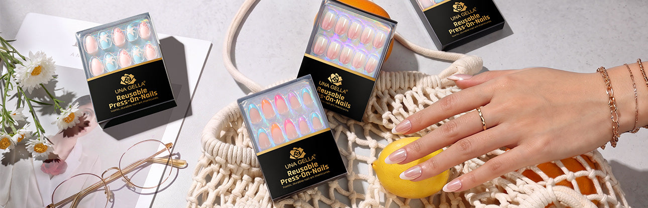UNA GELLA soft gel press-on nails collection