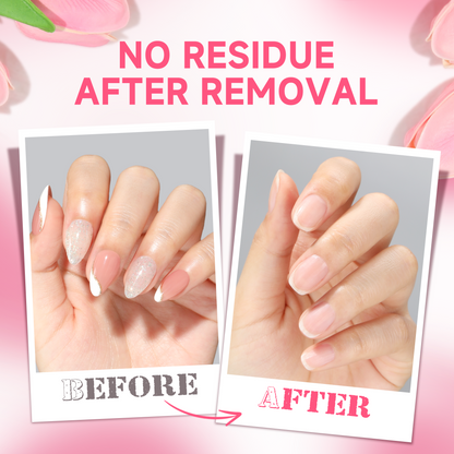 UNA GELLA Nail Polish Remover, 2-pack of 12ml acetone-free solution for quick press-on nail removal, not for UV gel nails.