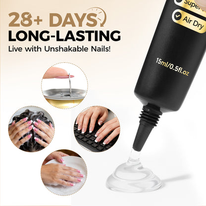 UNA GELLA Nail Repair Gel 15g, air-dry gel for press-on nails, no UV lamp needed, smooth textured nail adhesive.