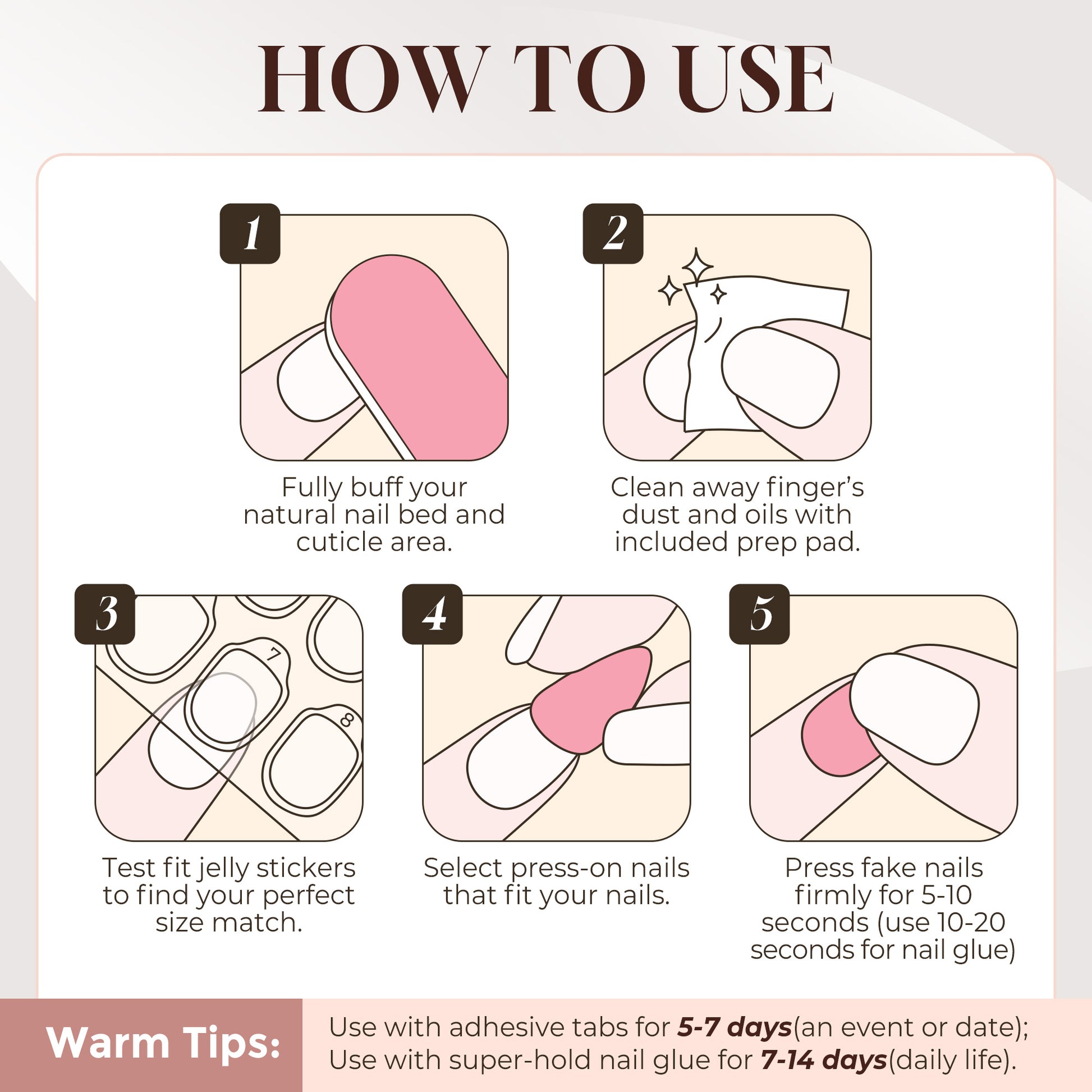 Almond-shaped French soft gel press-on nails by UNA GELLA, short reusable nail tips with natural finish, ideal for elegant manicures.