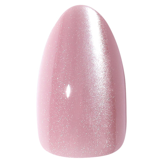 UNA GELLA short almond pink rose press-on nail tips, reusable gel nails, 32-piece kit for easy at-home manicures.