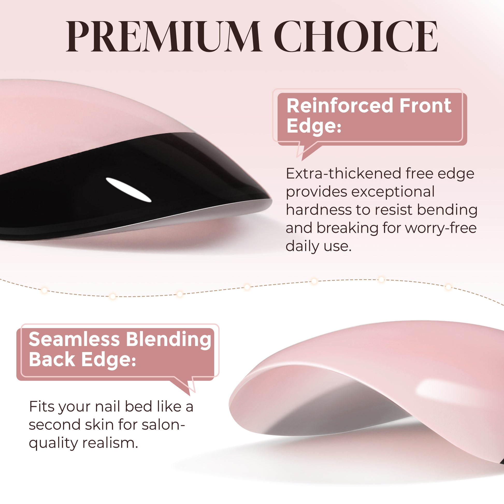 UNA GELLA black French tip press-on nails in short almond shape, soft gel, reusable nail tips for a stylish manicure.