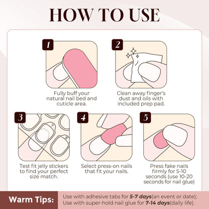 Milky white almond-shaped press-on nails by UNA GELLA, short soft gel nail tips, reusable with 16 sizes for a natural look.