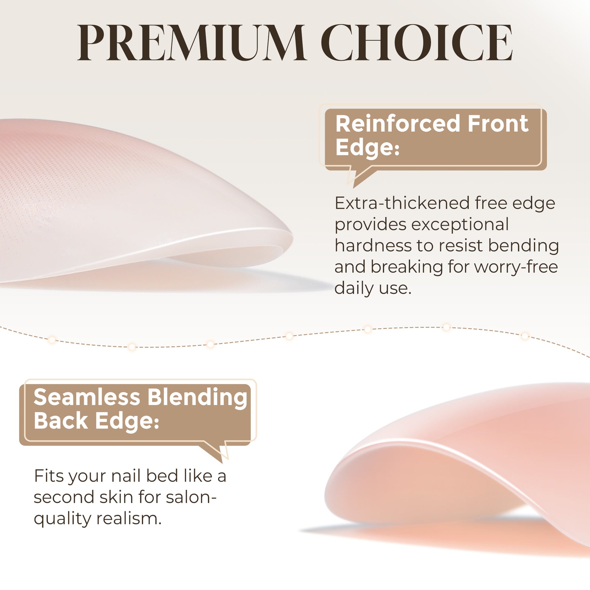 Short almond-shaped ombre soft gel press-on nails by UNA GELLA, displaying 16 sizes for easy fitting.