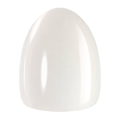 Reusable silver chrome almond-shaped nail tips by UNA GELLA, 32-piece set for salon or DIY nail enhancements.
