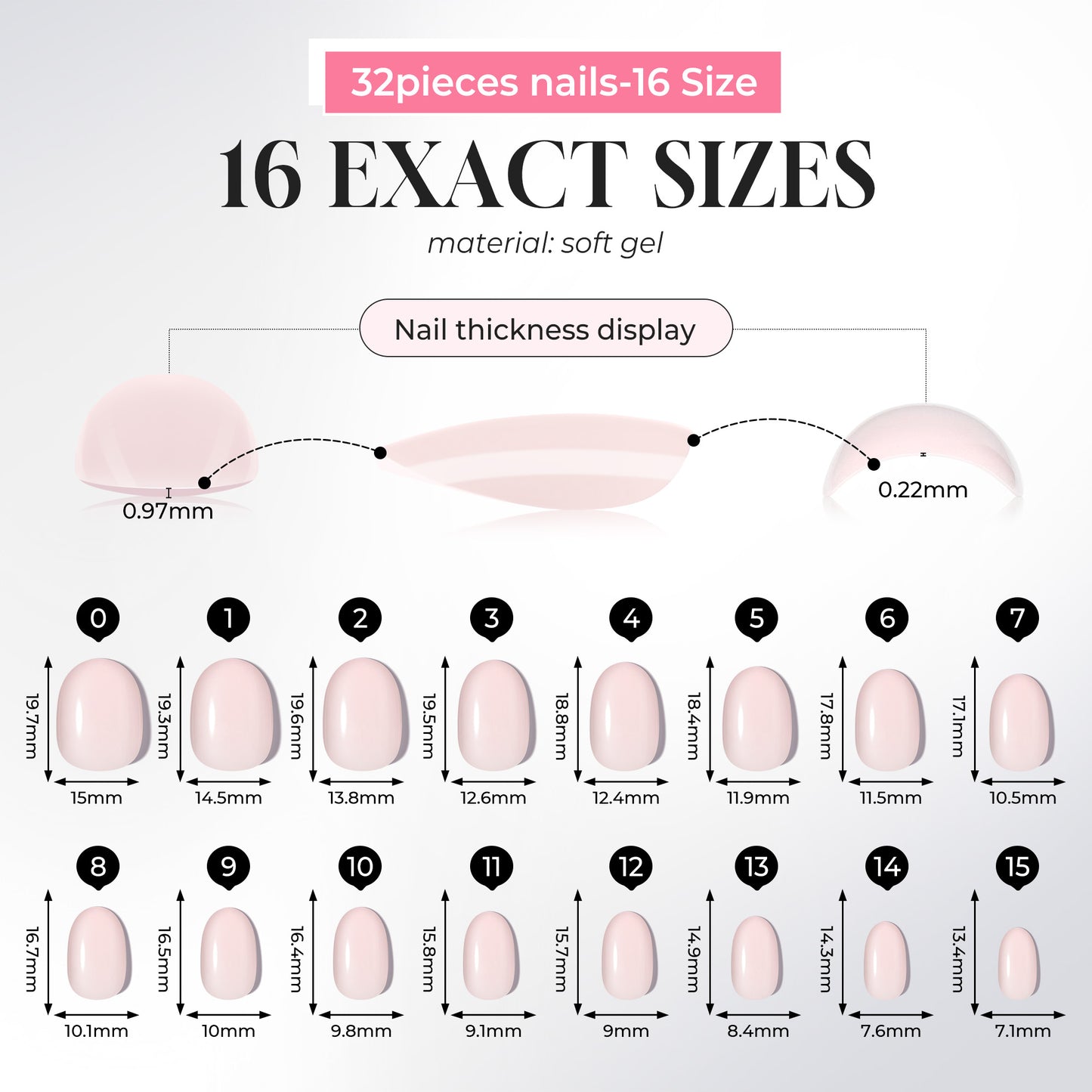 Reusable UNA GELLA soft gel press-on nails in nude pink oval shape with 16 sizes, salon-grade, DIY nail tip set.