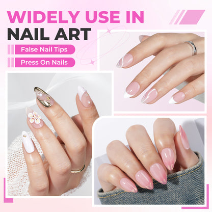 UNA GELLA solid nail glue for press-on nails, strong bond, 15ml, air-dry gel nail glue without UV lamp required.