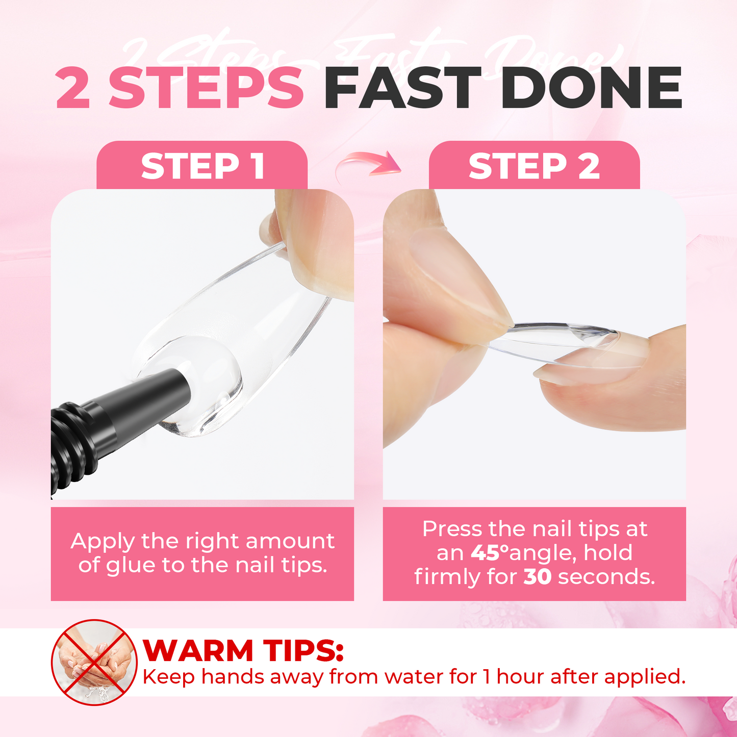 UNA GELLA Semi Solid Nail Glue 20g, fast cure press-on nail adhesive, shows the strong, clear gel in a tube for easy application.