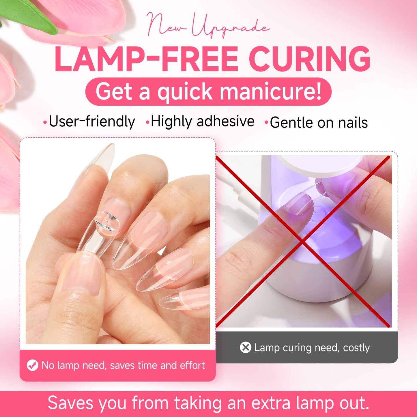 UNA GELLA Ultra-Strong Nail Adhesive 10ml, two-pack, for long-lasting nail applications without a lamp, durable 28+ days.