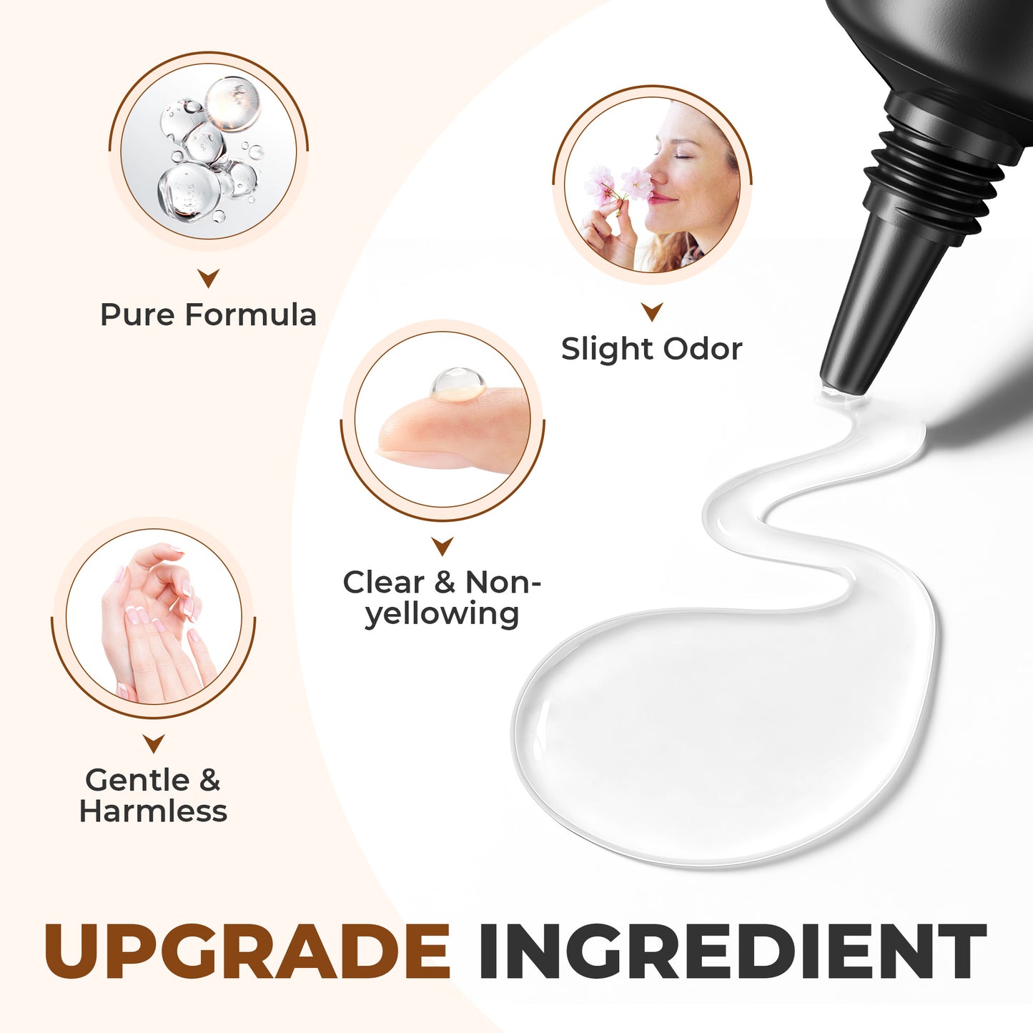 UNA GELLA ultra-strong nail adhesive gel in a 10ml two-pack, ideal for fast-drying, press-on gel nails and nail reinforcement.