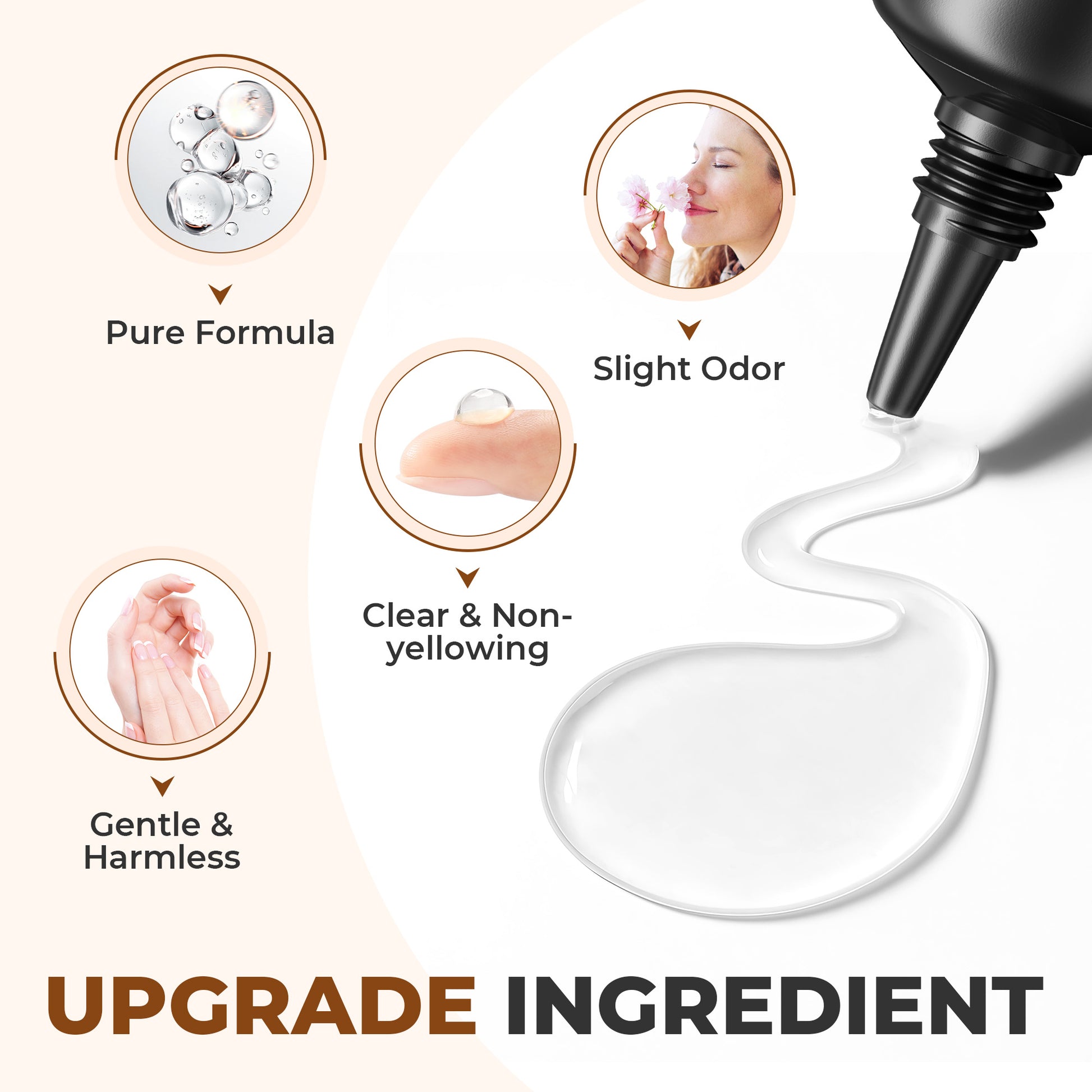 UNA GELLA ultra-strong nail adhesive gel in a 10ml two-pack, ideal for fast-drying, press-on gel nails and nail reinforcement.